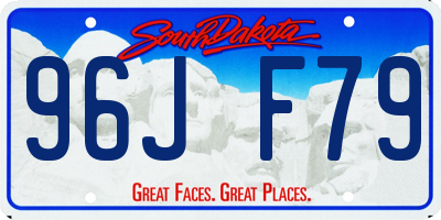 SD license plate 96JF79
