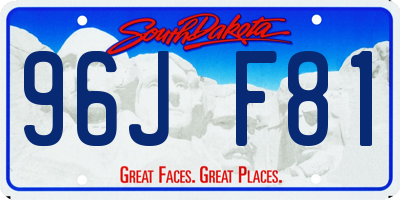 SD license plate 96JF81