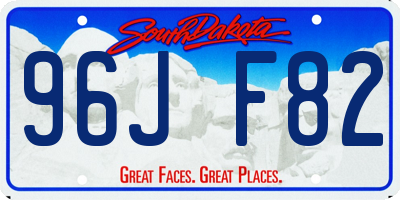 SD license plate 96JF82