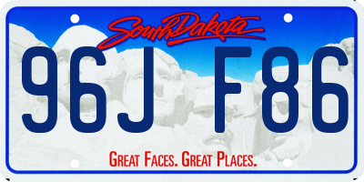 SD license plate 96JF86