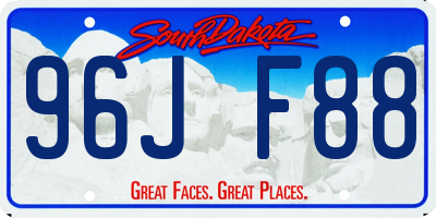 SD license plate 96JF88