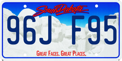 SD license plate 96JF95