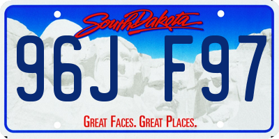 SD license plate 96JF97