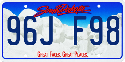 SD license plate 96JF98