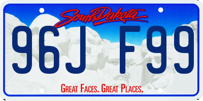 SD license plate 96JF99