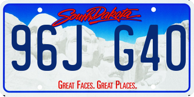 SD license plate 96JG40