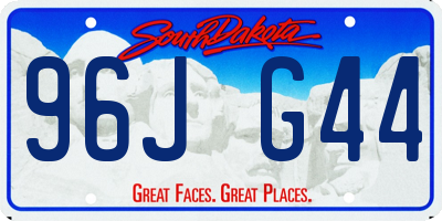 SD license plate 96JG44