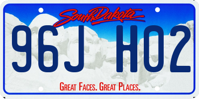 SD license plate 96JH02