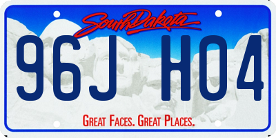 SD license plate 96JH04