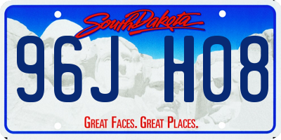SD license plate 96JH08