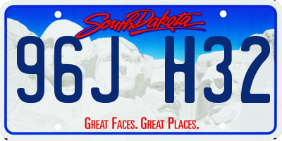 SD license plate 96JH32