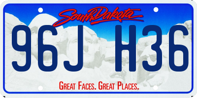 SD license plate 96JH36