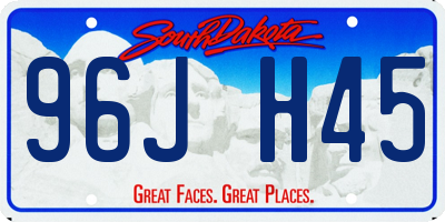 SD license plate 96JH45