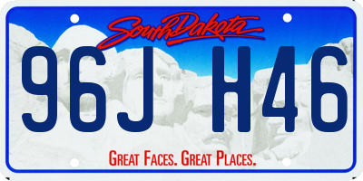 SD license plate 96JH46