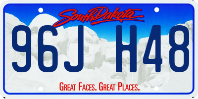 SD license plate 96JH48