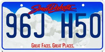 SD license plate 96JH50