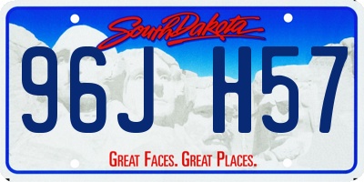 SD license plate 96JH57