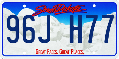 SD license plate 96JH77