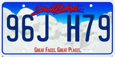 SD license plate 96JH79