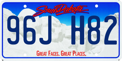 SD license plate 96JH82
