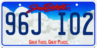 SD license plate 96JI02