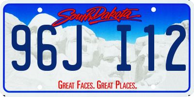 SD license plate 96JI12