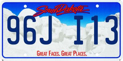 SD license plate 96JI13