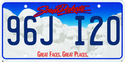 SD license plate 96JI20
