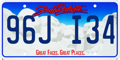 SD license plate 96JI34
