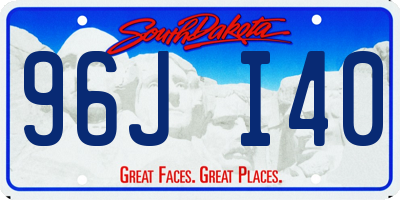 SD license plate 96JI40
