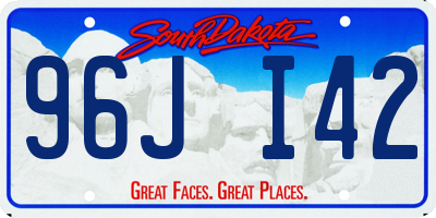 SD license plate 96JI42