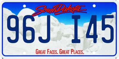 SD license plate 96JI45