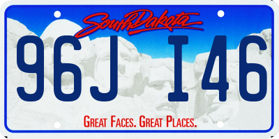 SD license plate 96JI46