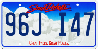 SD license plate 96JI47