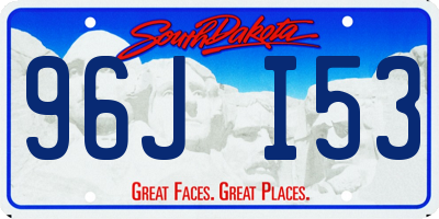 SD license plate 96JI53