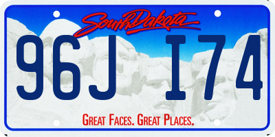 SD license plate 96JI74