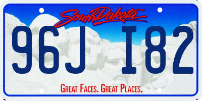 SD license plate 96JI82