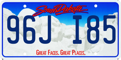 SD license plate 96JI85