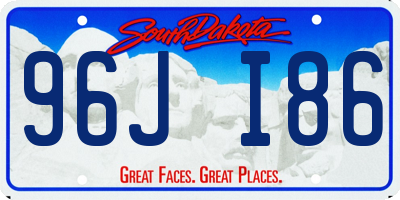 SD license plate 96JI86