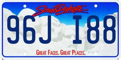 SD license plate 96JI88