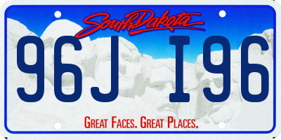 SD license plate 96JI96