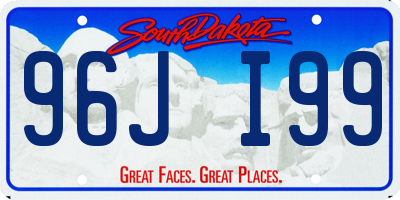 SD license plate 96JI99