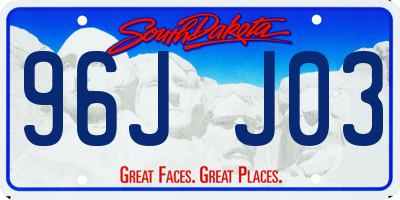 SD license plate 96JJ03
