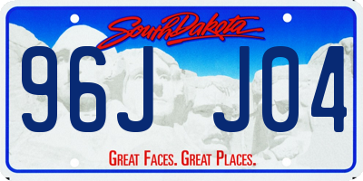 SD license plate 96JJ04