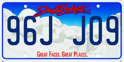 SD license plate 96JJ09