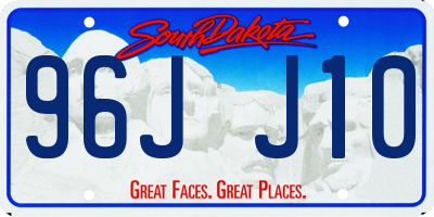 SD license plate 96JJ10