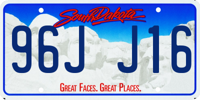 SD license plate 96JJ16