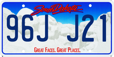 SD license plate 96JJ21