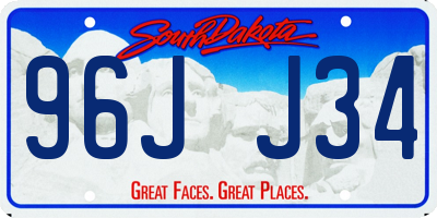SD license plate 96JJ34