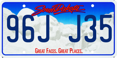 SD license plate 96JJ35